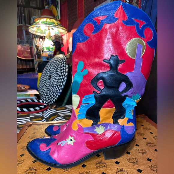 VTG VIBRANT WESTERN🤠BOOTS, 9 - Picture 4 of 16